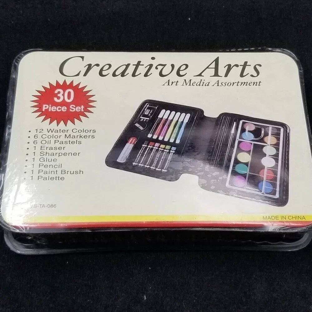 Creative Arts 30 Piece Art Set Media Assortment Water Color Markers TS-TA-086